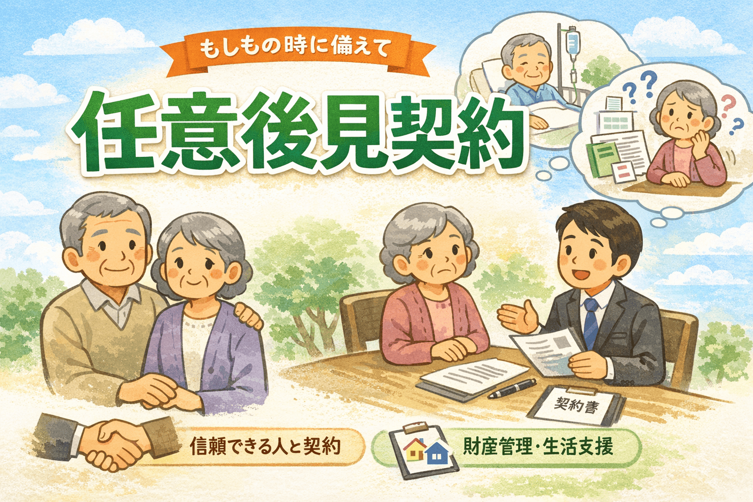 任意後見契約 - 任意後見契約とは？制度の概要をわかりやすく解説します。